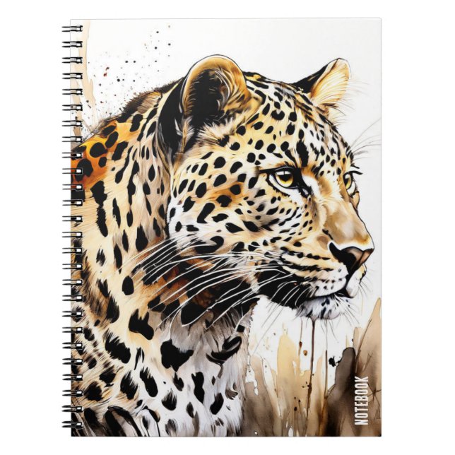 PERSONALISERA Leopard anteckningsbok Journal (Framsidan)