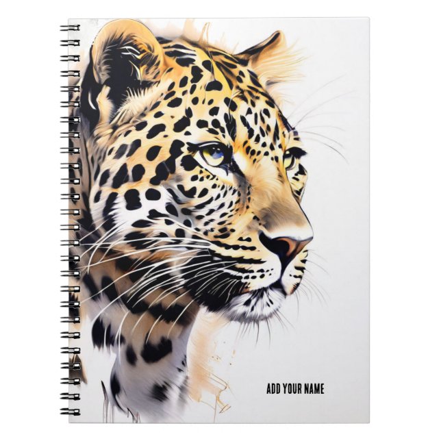 PERSONALISERA Leopard anteckningsbok Journal (Framsidan)