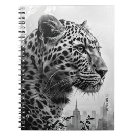 PERSONALISERA Leopard i staden anteckningsbok