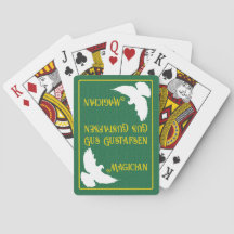 Personalisera Magician White Dove-uppspelningskort