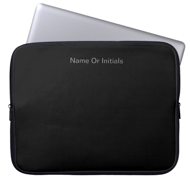 Personalisera med namn svart laptop fodral (Framsidan)
