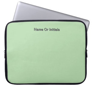 Personalisera med namninitialer Mintgrön Laptop Fodral