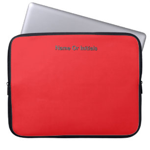 Personalisera med namninitialer Röd Laptop Fodral