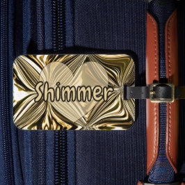 Personalisera Midnight Gold Marmor Geometriskt Mön Bagagebricka