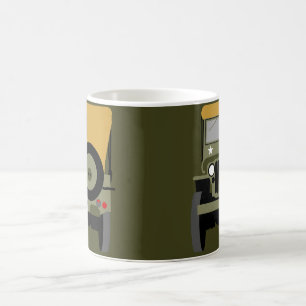 Personalisera Militär vintage Army Fordon Kaffemugg