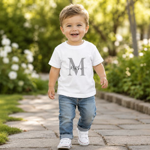 Personalisera Monogram Initial Namn T Shirt