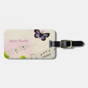 Personalisera, Music Butterflies, tack Lärare Bagagebricka
