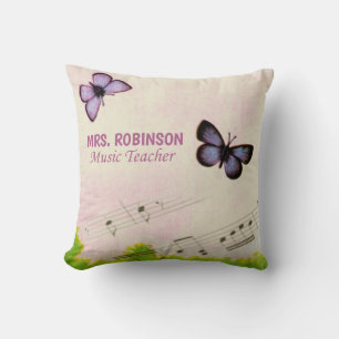 Personalisera, Music Butterflies, tack Lärare Kudde
