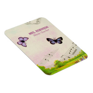 Personalisera, Music Butterflies, tack Lärare Magnet