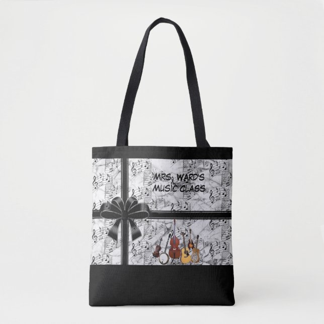 PERSONALISERA MUSIC TOTE BAG TYGKASSE (Framsida)