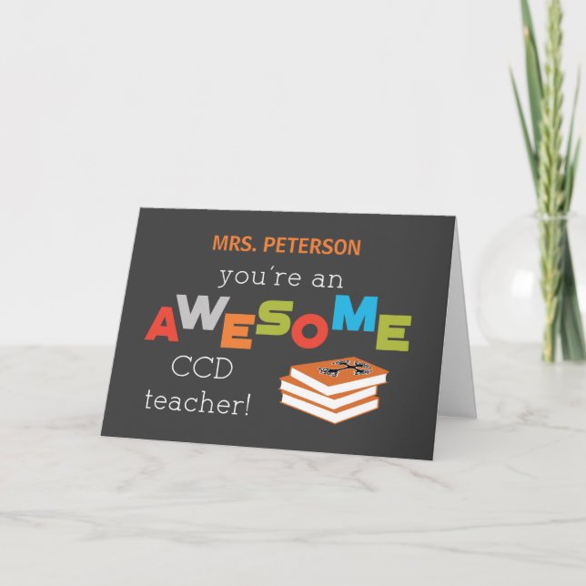 Personalisera Namn CCD Lärardag för Tacksamhet Kort (Framsida)
