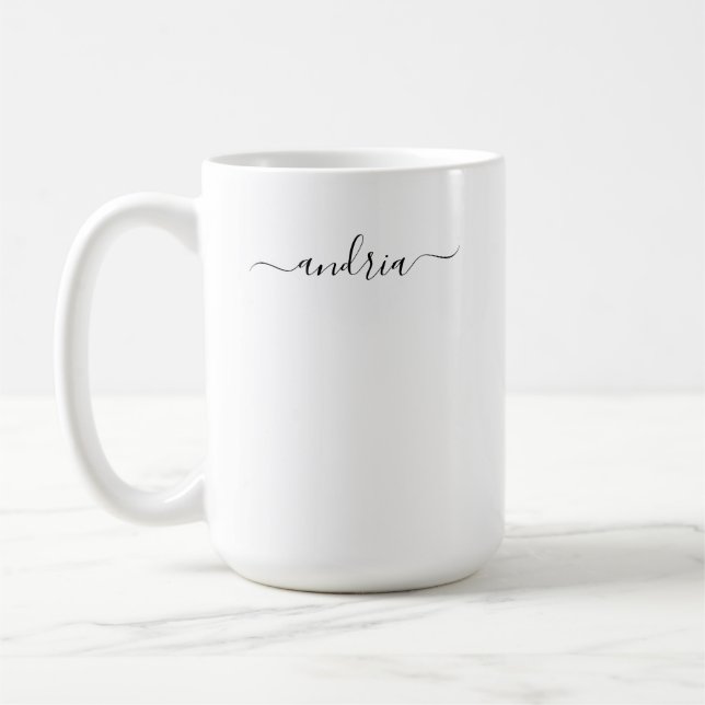 Personalisera namn i svart skrift kaffemugg (Vänster)