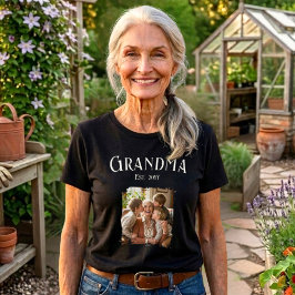 Personalisera Namn Mormor Est År Foto T Shirt