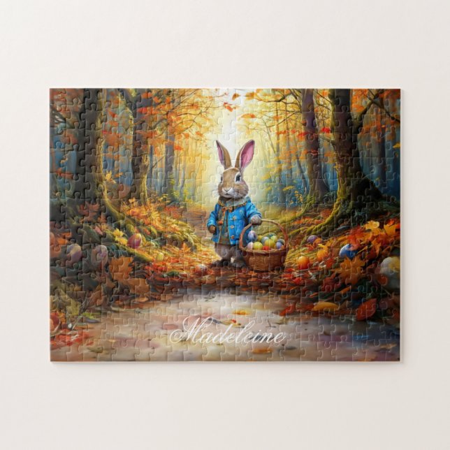 Personalisera Namn Peter Påskägg Basket Pussel (Horisontell)