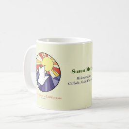 Personalisera Namn, RCIA Dove Circle på Gul bakgru Kaffemugg