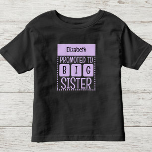 Personalisera namn stor syster lila t shirt