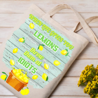 Personalisera, när du lever ge citroner, Tote Bag Tygkasse