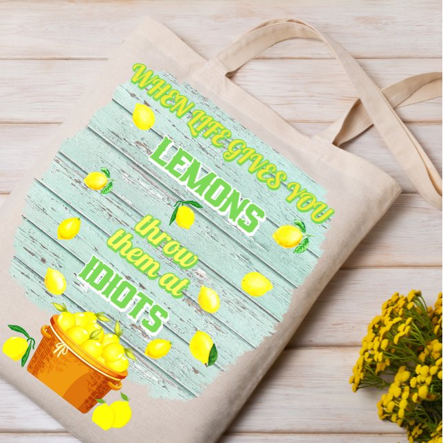 Personalisera, när du lever ge citroner, Tote Bag Tygkasse (Skapare uppladdad)