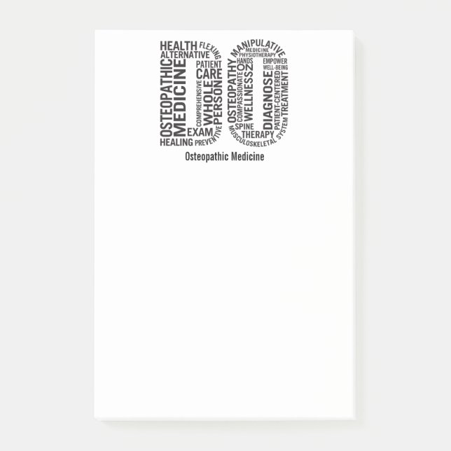 Personalisera Osteopatisk medicin DO Osteopati Post-it Block (Framsida)