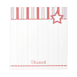 Personalisera: Patriotic Red White och Blue Rand Anteckningsblock