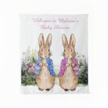 Personalisera Peter och Flopsy Baby shower Liten