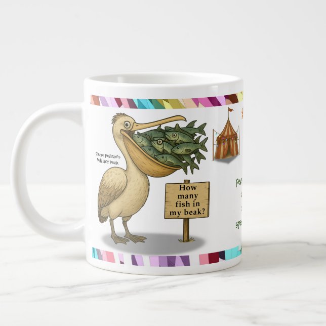 Personalisera: Pierre pelikanens fantastiska näbb Jumbo Mugg (Vänster)