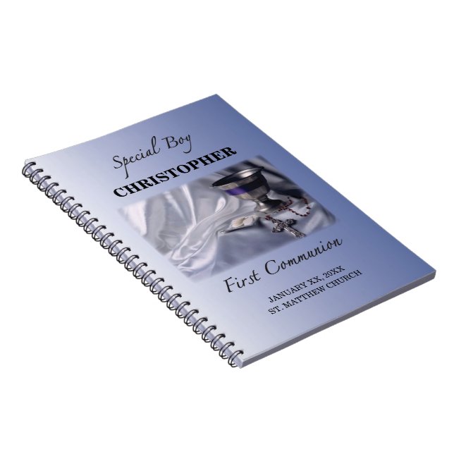 Personalisera, pojke, första kommunblå anteckningsbok med spiral (Högra Sidan)