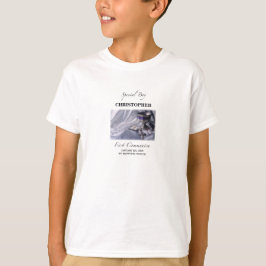Personalisera, Pojke, Första Kommunionen Blå T-shirt