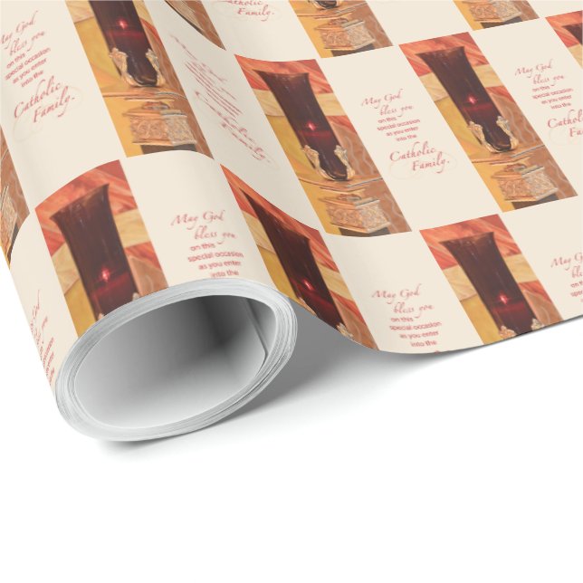 Personalisera, RCIA Grattis, Katolsk, Röd Presentpapper (Rullad Hörn)