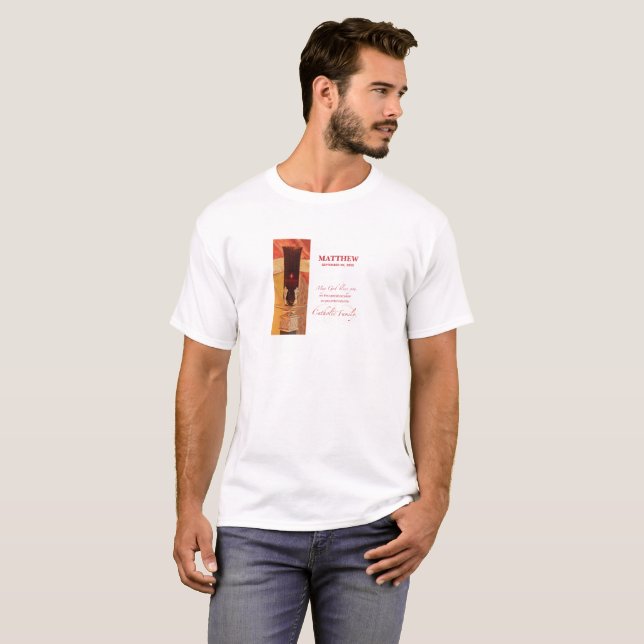 Personalisera, RCIA Grattis, Katolsk, Röd T-shirt (Hel framsida)