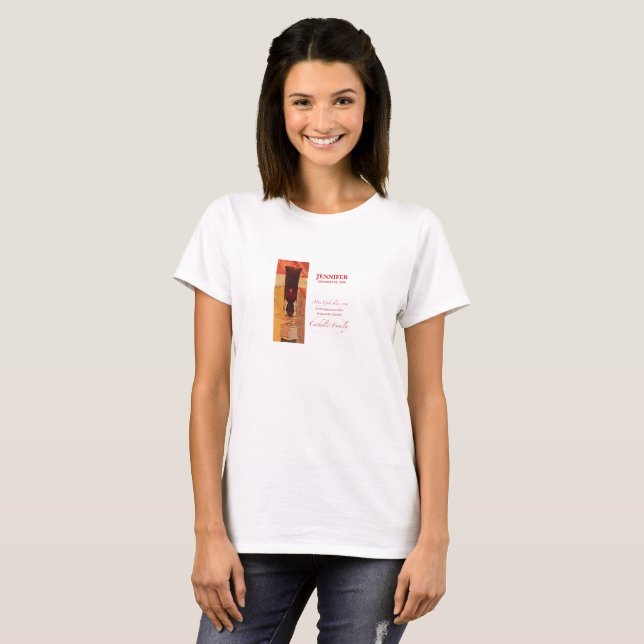 Personalisera, RCIA Grattis, Katolsk, Röd T Shirt (Hel framsida)