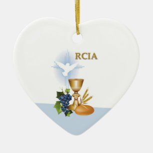 Personalisera, RCIA Grattis Katolsk Sakrament Julgransprydnad Keramik