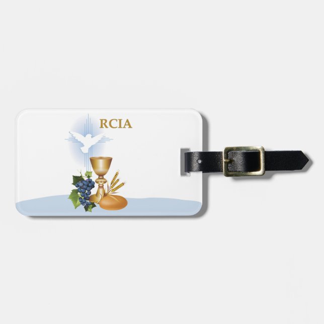 Personalisera, RCIA:s Gratulerara katolska Sacrame Bagagebricka (Horisontell Framsida)
