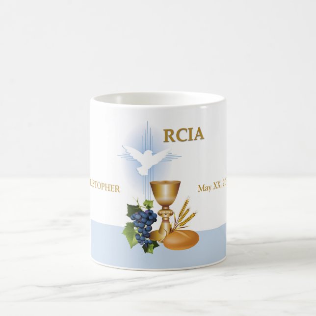 Personalisera, RCIA:s Gratulerara katolska Sacrame Kaffemugg (Center)
