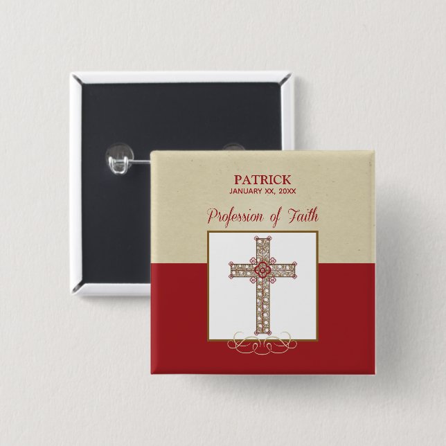 Personalisera, RCIA:s välsignelse av trosbekännels Knapp (Framsida & baksida)