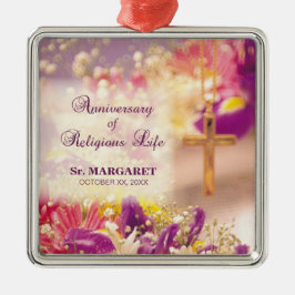 Personalisera, Religiösa Life för årsdag, nun Julgransprydnad Metall