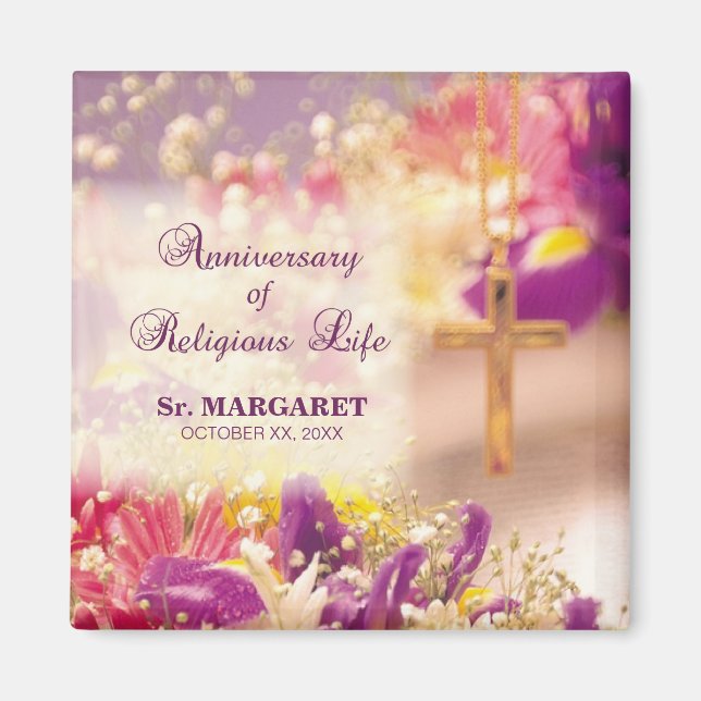Personalisera, Religiösa Life för årsdag, nun Magnet (Framsidan)