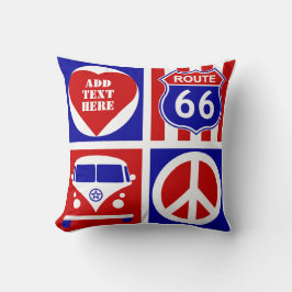 Personalisera retro Camper Van Life Cushion Kudde