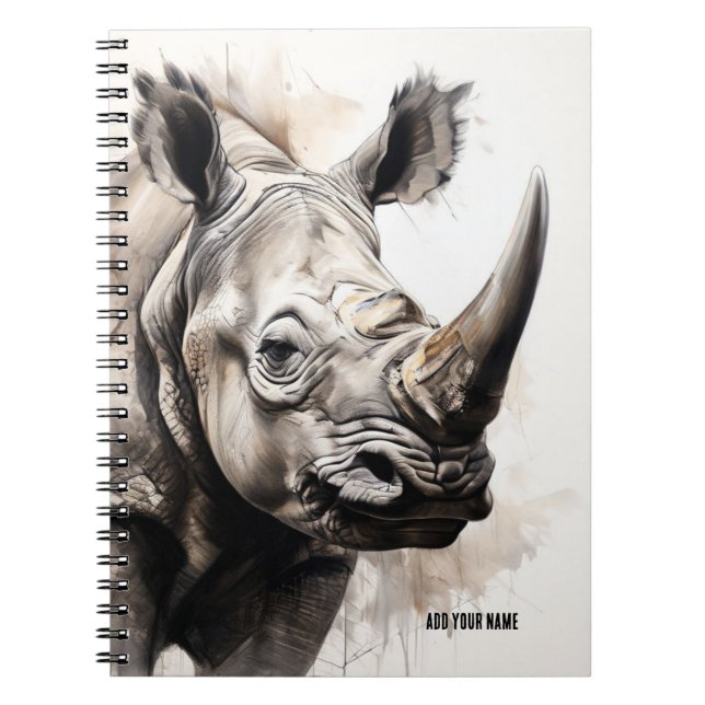 PERSONALISERA: Rhino | Journal Anteckningsbok (Framsidan)