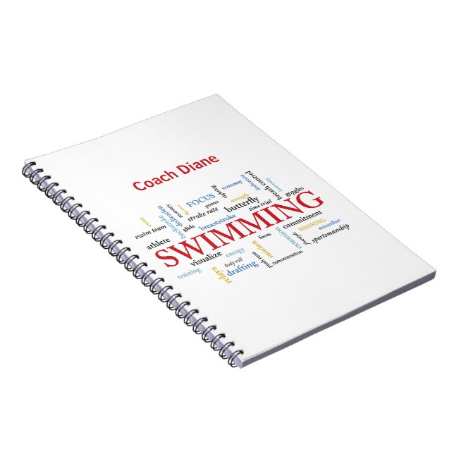 Personalisera, simma coach Tack i Ord Anteckningsbok (Högra Sidan)