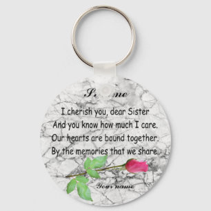 PERSONALISERA SISTER KEYCHAIN NYCKELRING