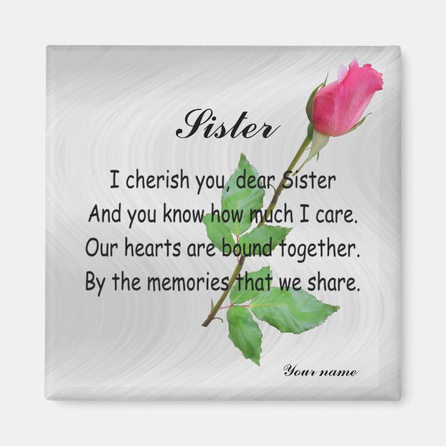 PERSONALISERA SISTER-MAGNET MAGNET (Framsidan)