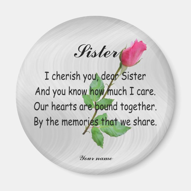 PERSONALISERA SISTER-MAGNET MAGNET (Framsidan)