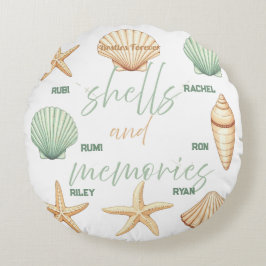 Personalisera Skal och Minnen: Minimalt Hav Rund Kudde