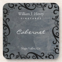 Personalisera Skiffer och Svart Rullande Vin