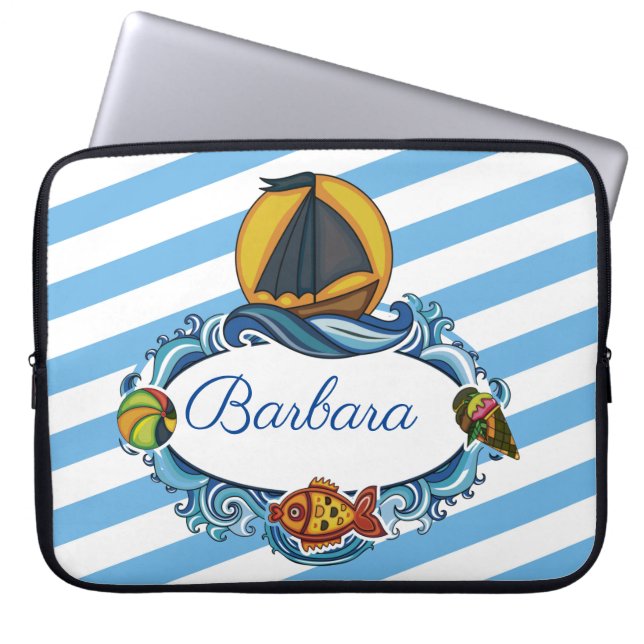 Personalisera sommar kul elektronikväska laptop fodral (Framsidan)