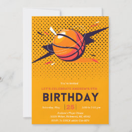 personalisera Sport Basketball Birthday Inbjudningar