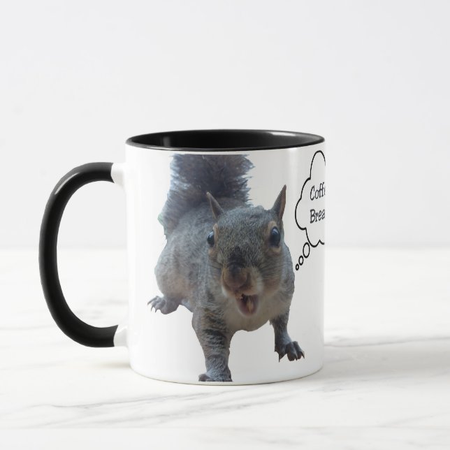Personalisera Squirrel Coffee Break-mugg Mugg (Vänster)