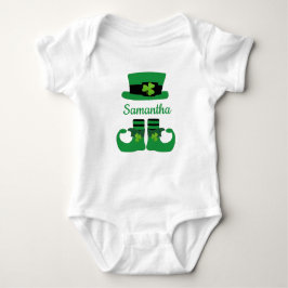 Personalisera St. Patrick Leprechaun Grön Svart T Shirt