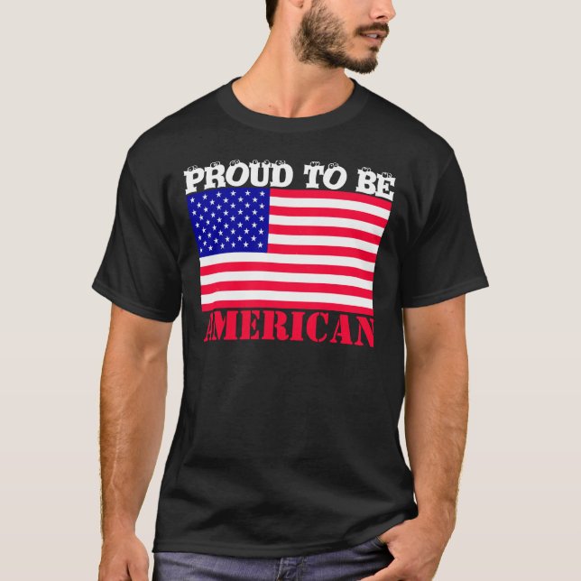Personalisera stolt över att vara amerikansk (nati t shirt (Framsida)